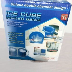 Ice Cube Maker Genie silicone, Ice bucket